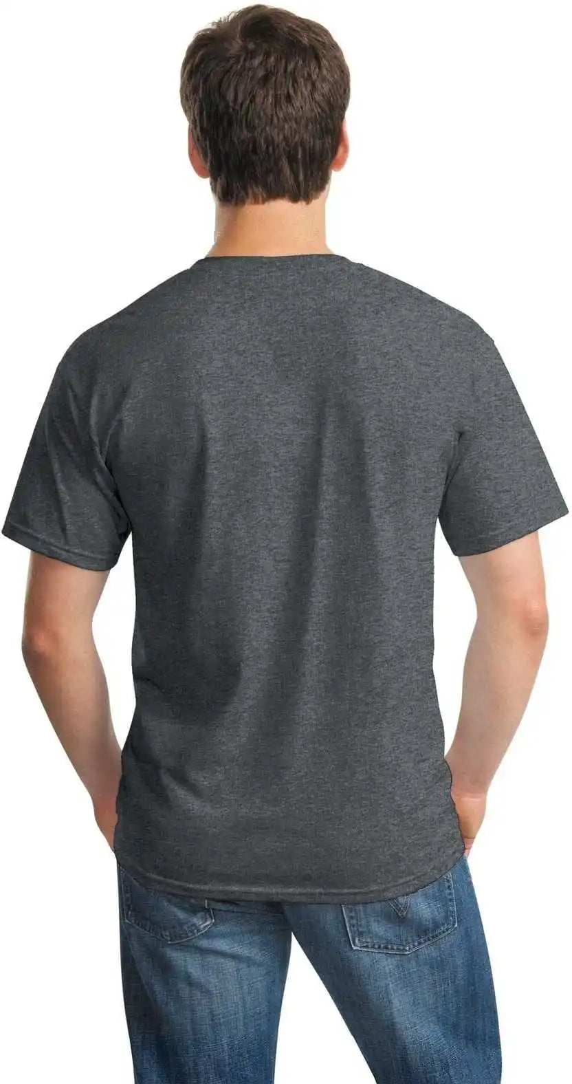 Gildan 5000 Heavy Cotton 100% t Shirt Dark Heather