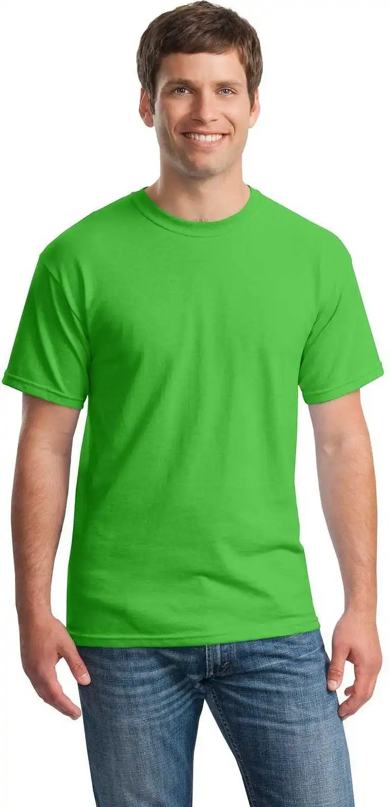 Gildan 5000 Heavy Cotton 100% t Shirt Electric Green
