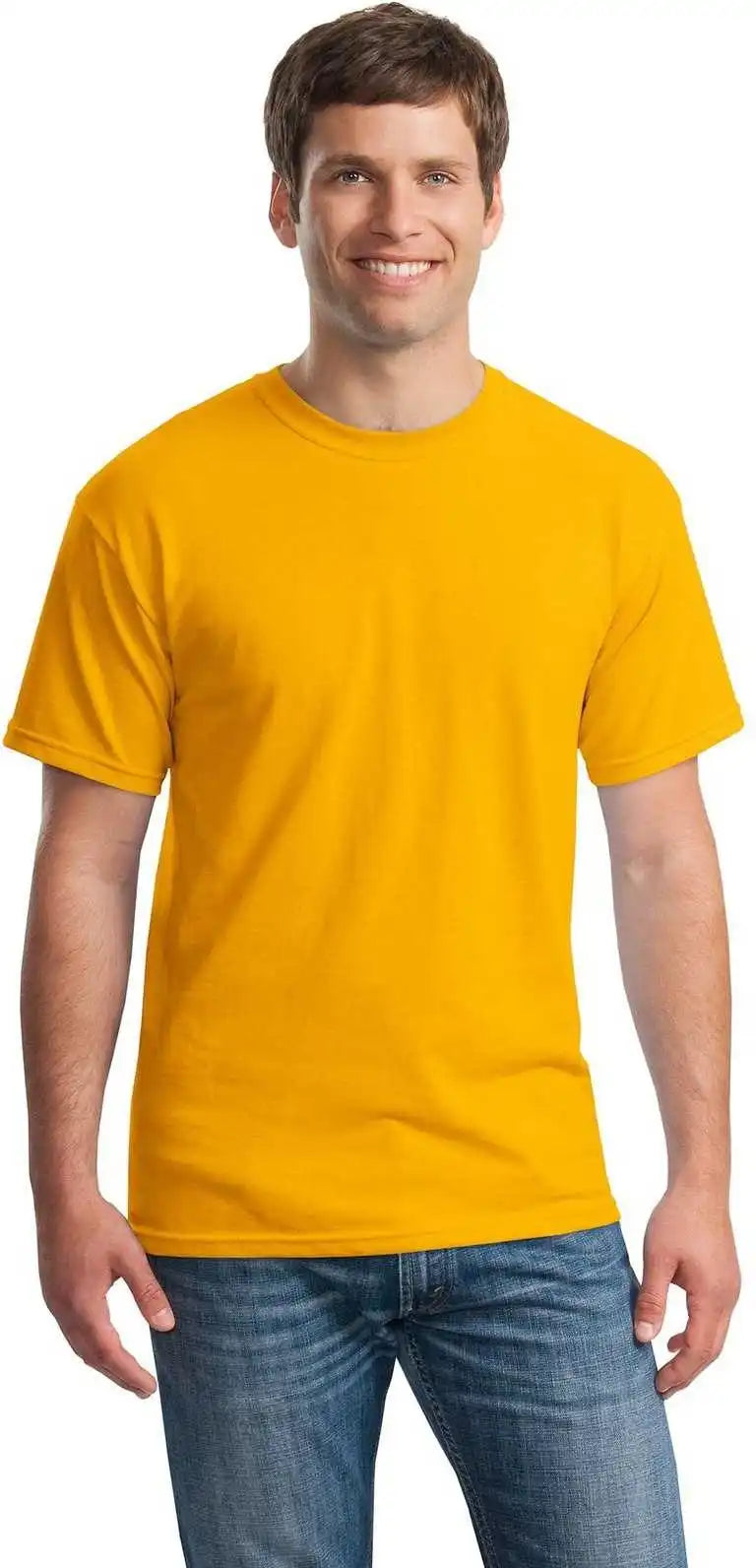 Gildan 5000 Heavy Cotton 100% t Shirt Gold