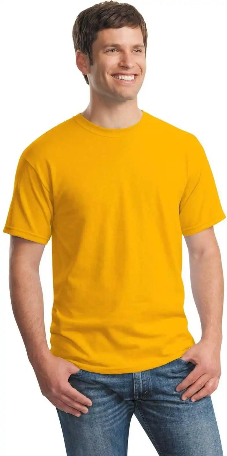 Gildan 5000 Heavy Cotton 100% t Shirt Gold