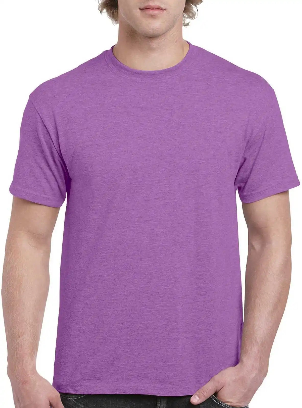 Gildan 5000 Heavy Cotton 100% T-shirt - Heather Radiant Orchid