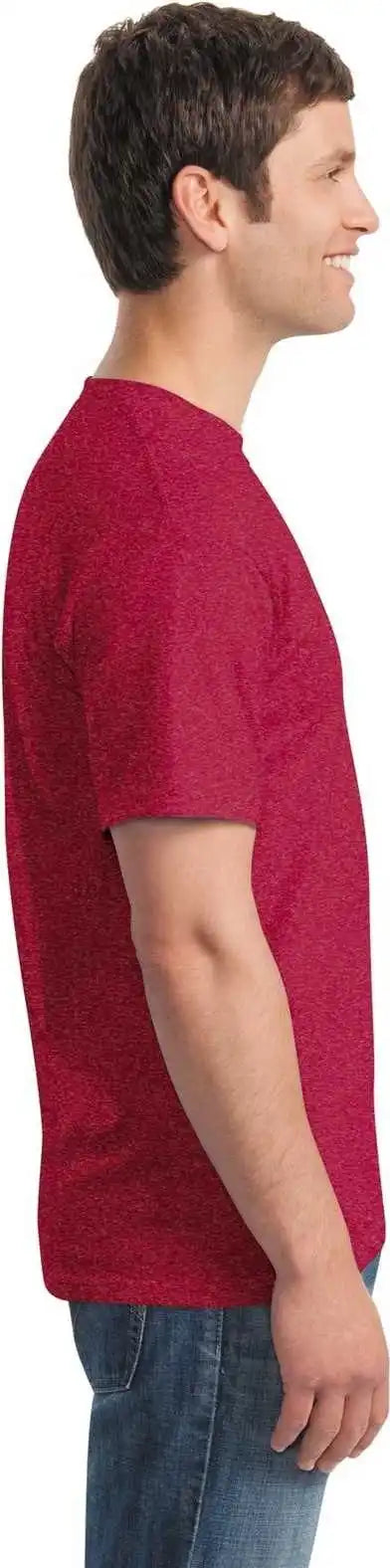 Gildan 5000 Heavy Cotton 100% t Shirt Heather Red