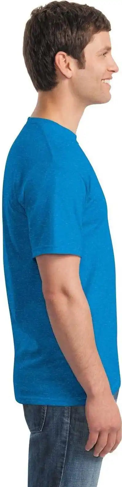 Gildan 5000 Heavy Cotton 100% t Shirt Heather Sapphire