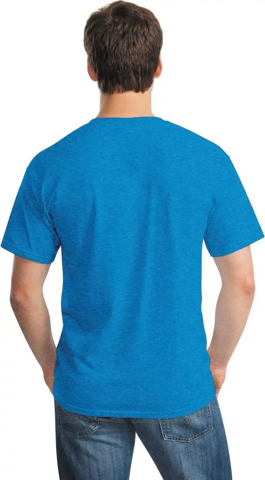 Gildan 5000 Heavy Cotton 100% t Shirt Heather Sapphire