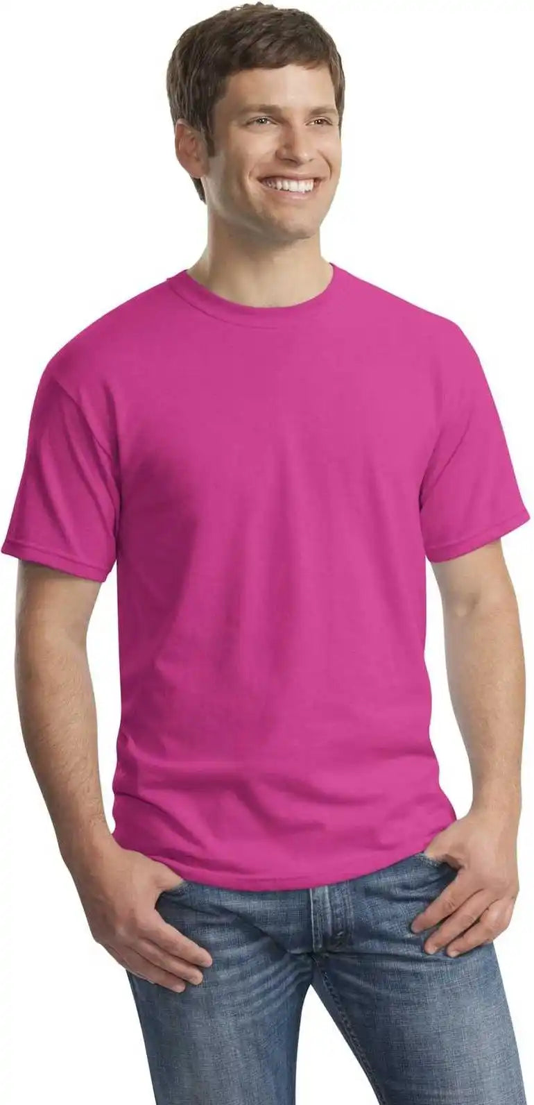 Gildan 5000 Heavy Cotton 100% t Shirt Heliconia
