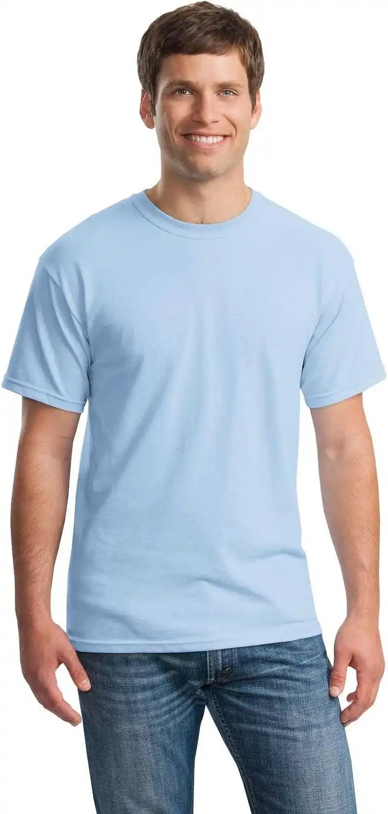 Gildan 5000 Heavy Cotton 100% t Shirt Light Blue