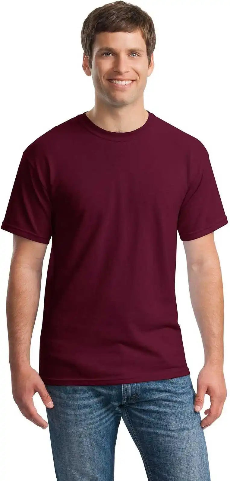 Gildan 5000 Heavy Cotton 100% t Shirt Maroon