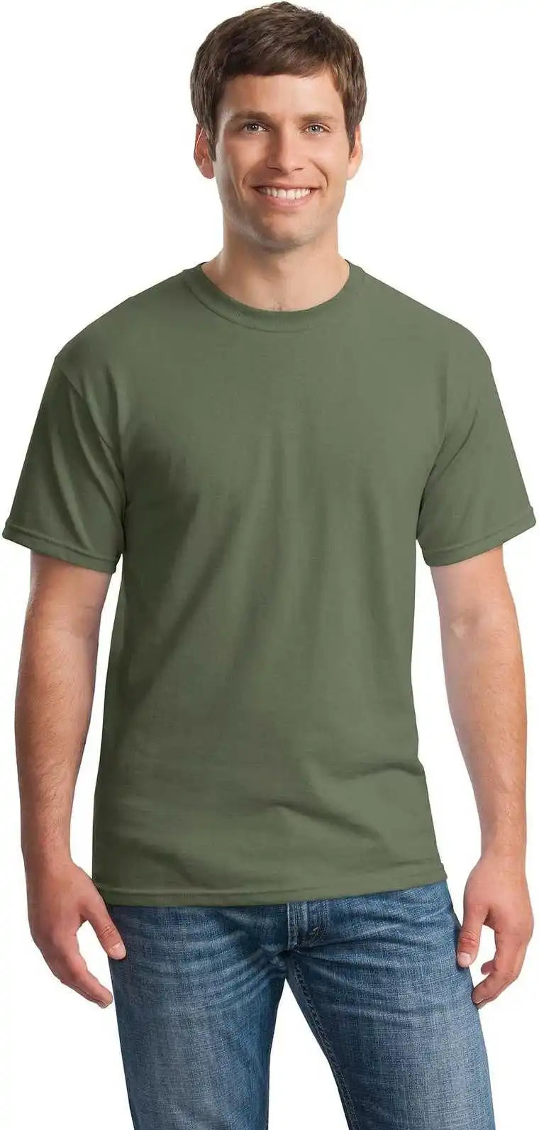 Gildan 5000 Heavy Cotton 100% t Shirt Military Green