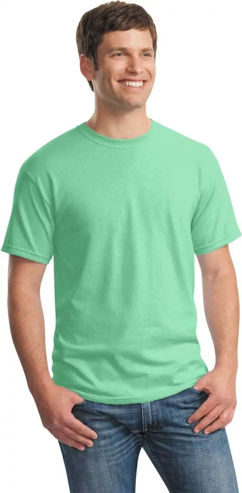 Gildan 5000 Heavy Cotton 100% t Shirt Mint Green