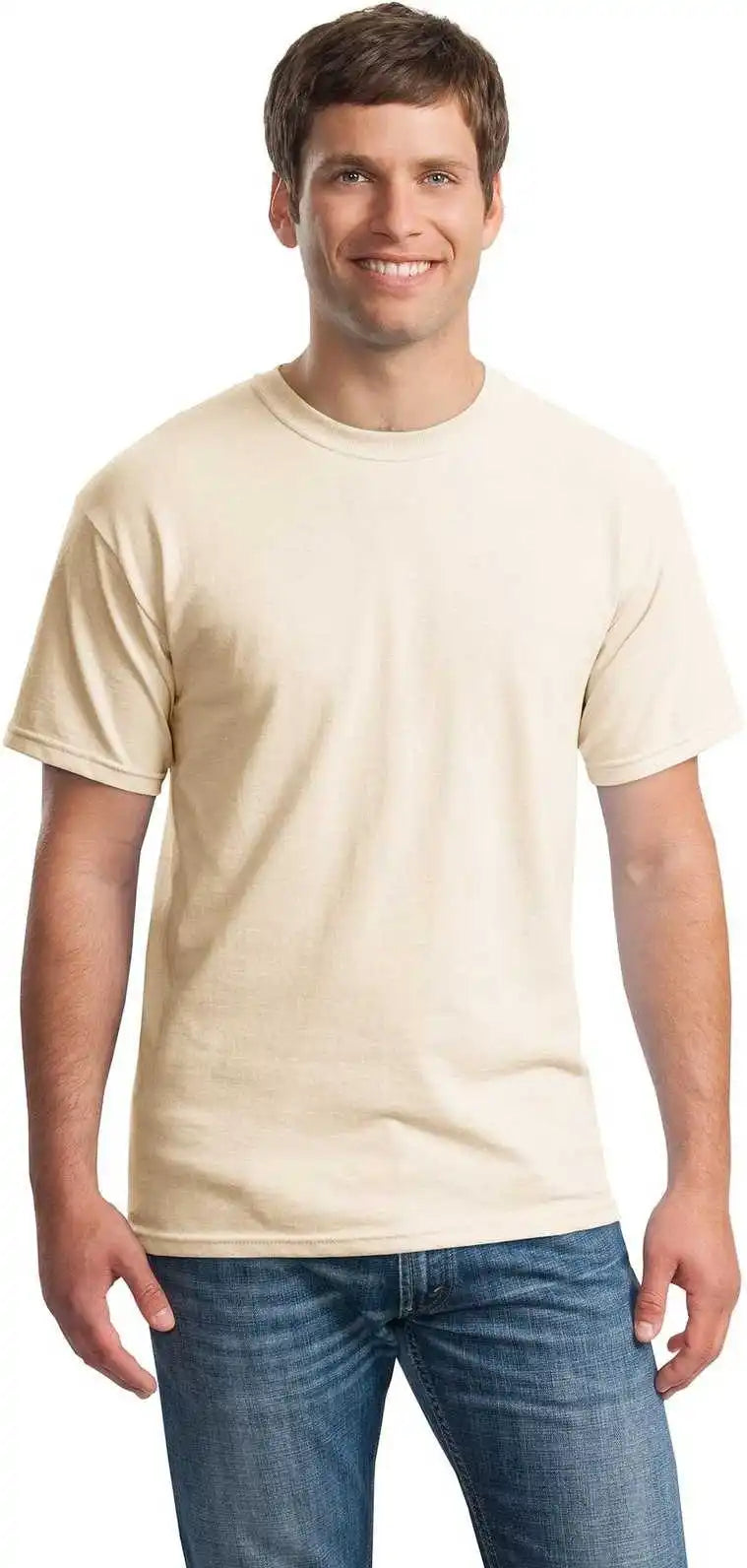 Gildan 5000 Heavy Cotton 100% t Shirt Natural