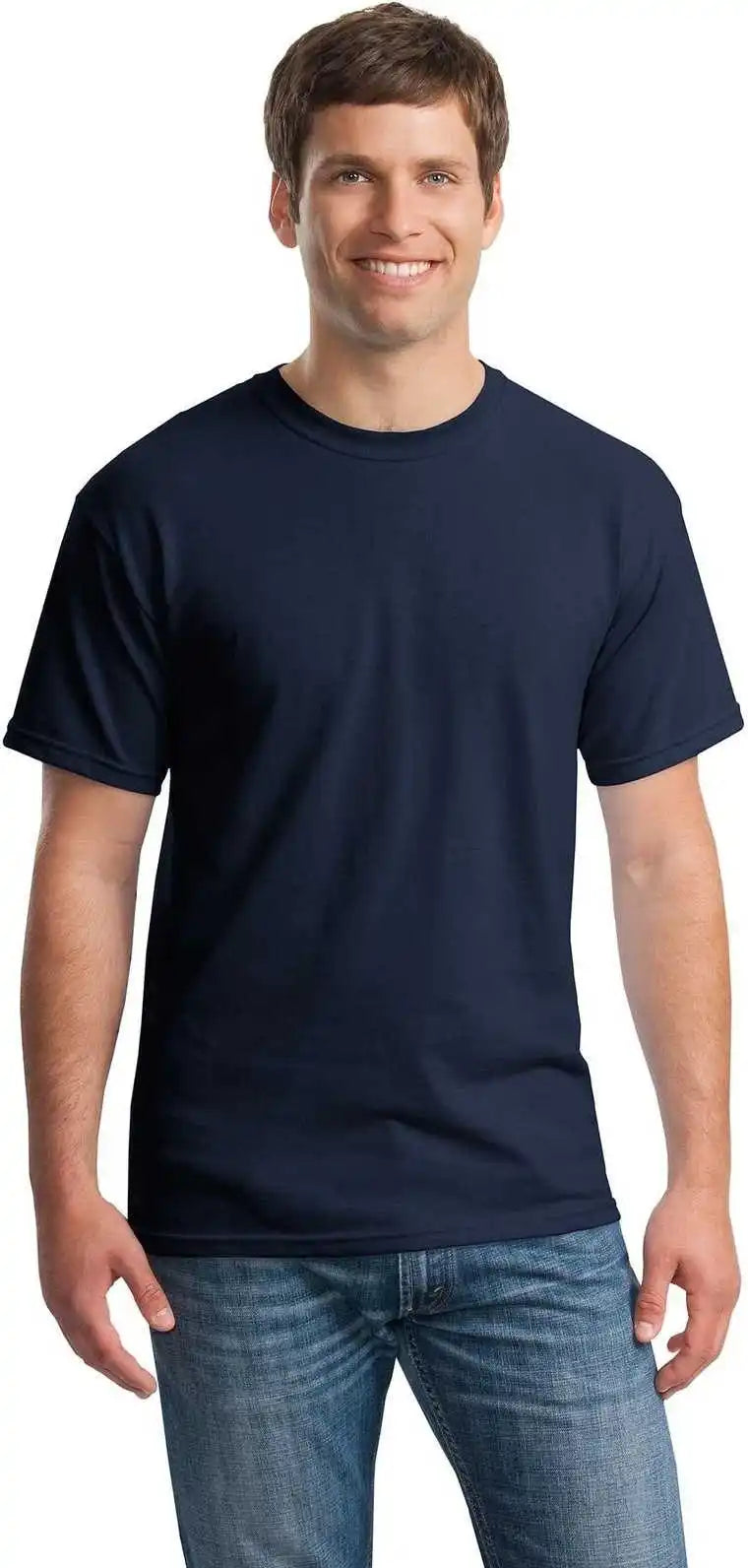 Gildan 5000 Heavy Cotton 100% t Shirt Navy