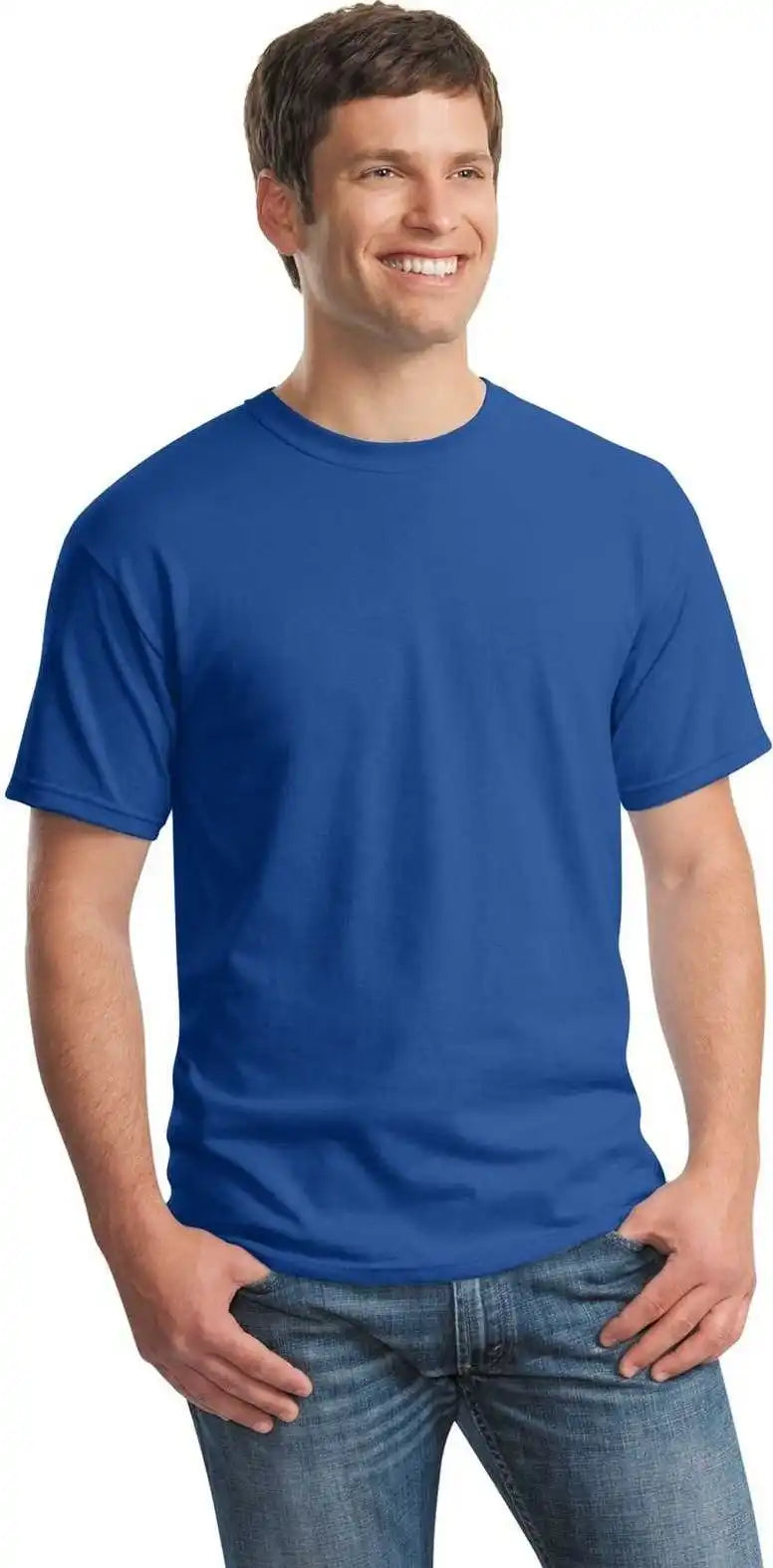 Gildan 5000 Heavy Cotton 100% t Shirt Neon Blue