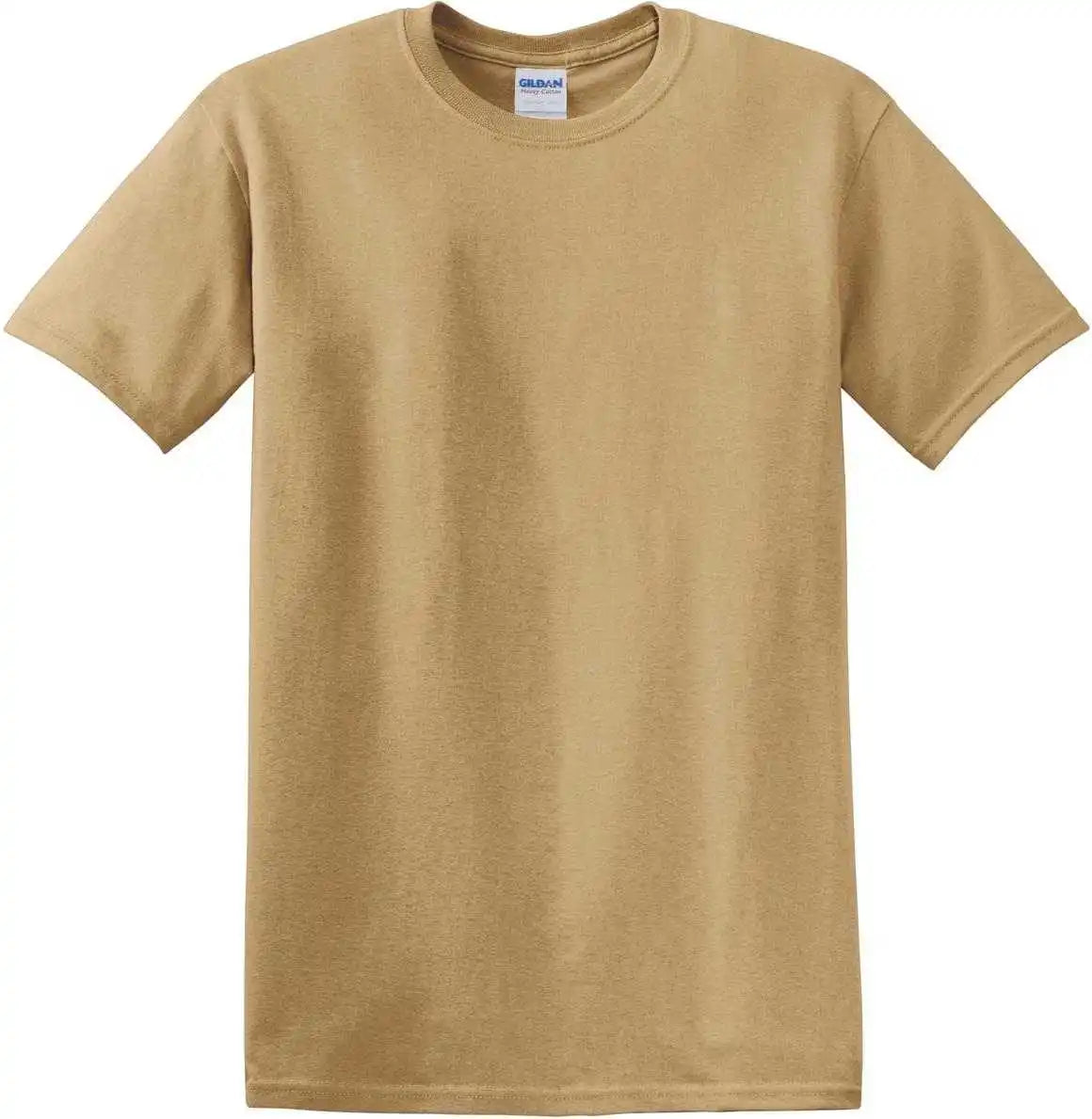 Gildan 5000 Heavy Cotton 100% t Shirt Old Gold