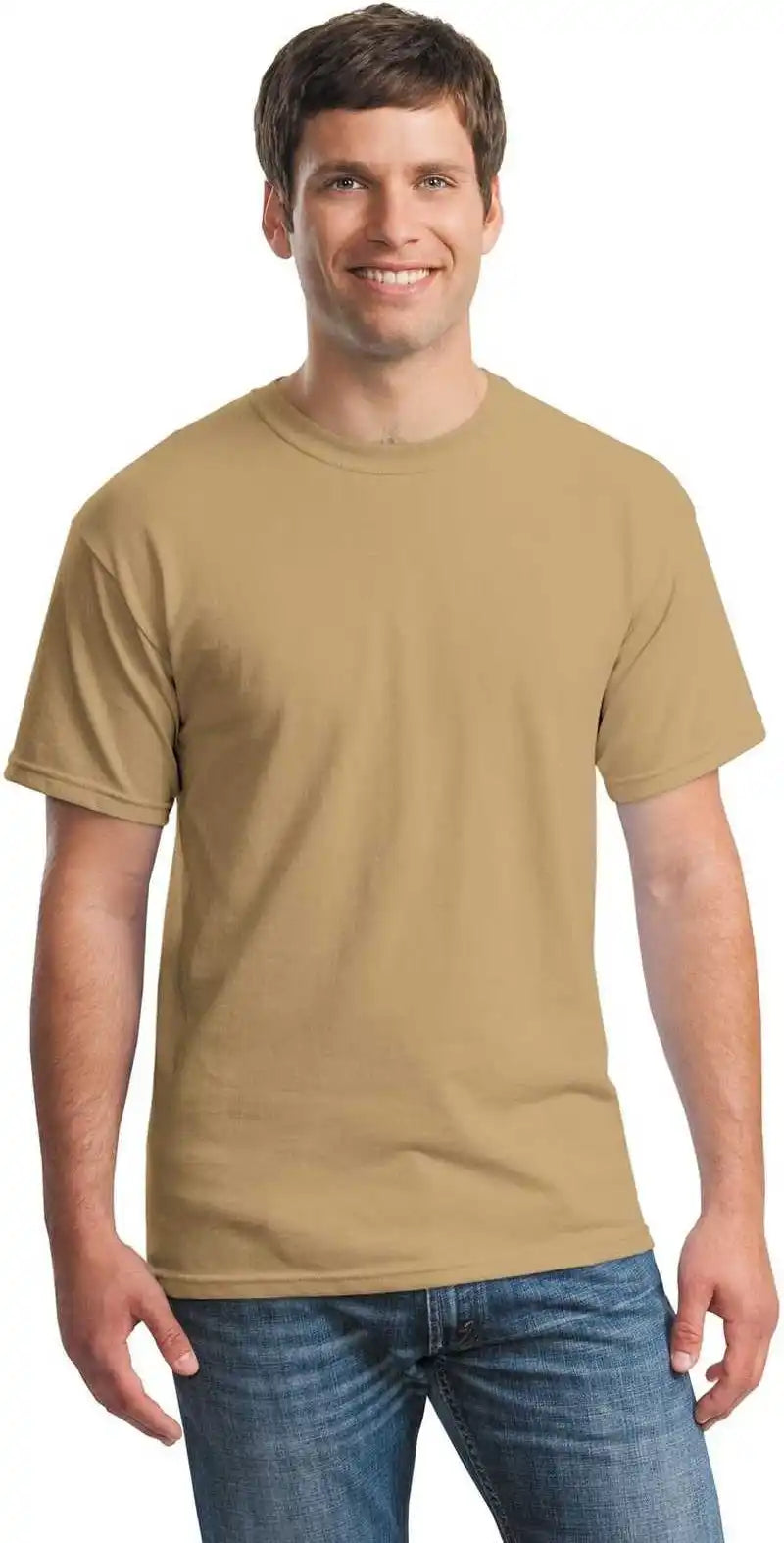 Gildan 5000 Heavy Cotton 100% t Shirt Old Gold