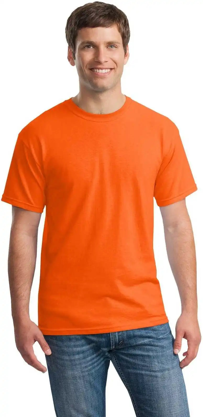 Gildan 5000 Heavy Cotton 100% t Shirt S. Orange