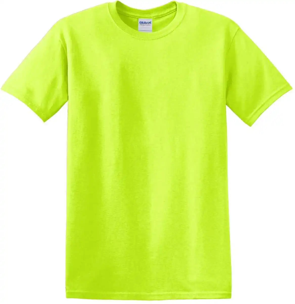 Gildan 5000 Heavy Cotton 100% t Shirt Safety Green