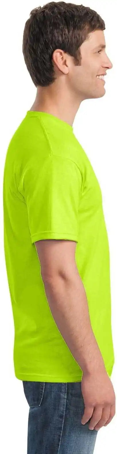 Gildan 5000 Heavy Cotton 100% t Shirt Safety Green