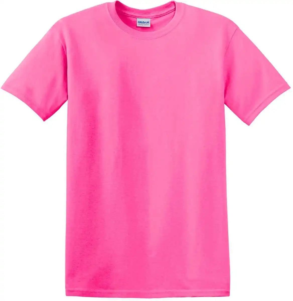 Gildan 5000 Heavy Cotton 100% t Shirt Safety Pink