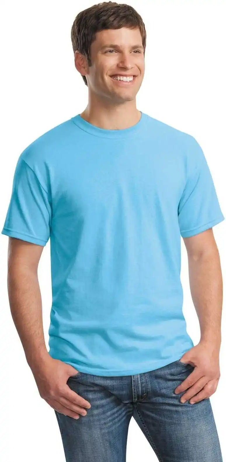 Gildan 5000 Heavy Cotton 100% t Shirt Sky
