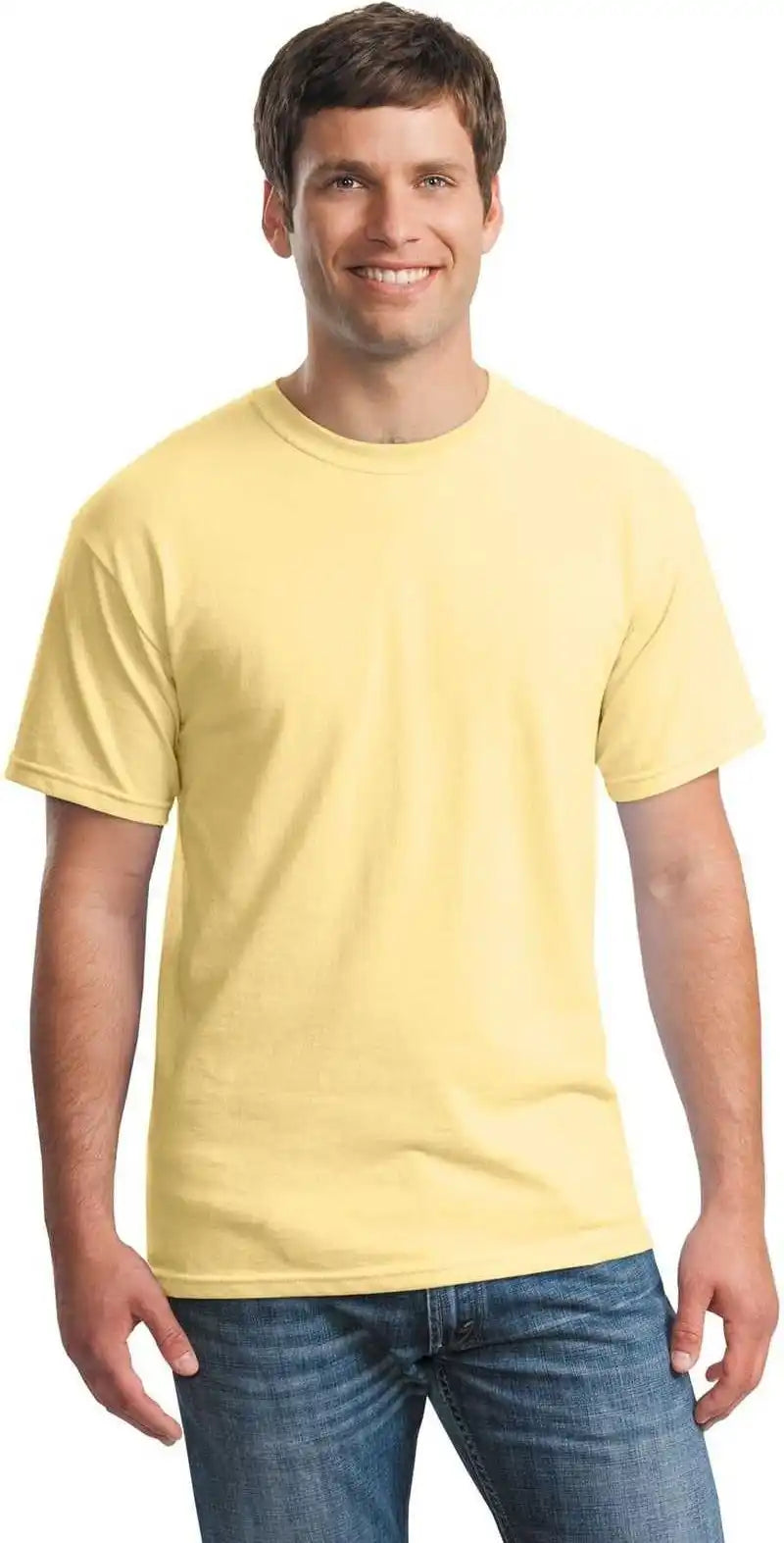 Gildan 5000 Heavy Cotton 100% t Shirt Yellow Haze