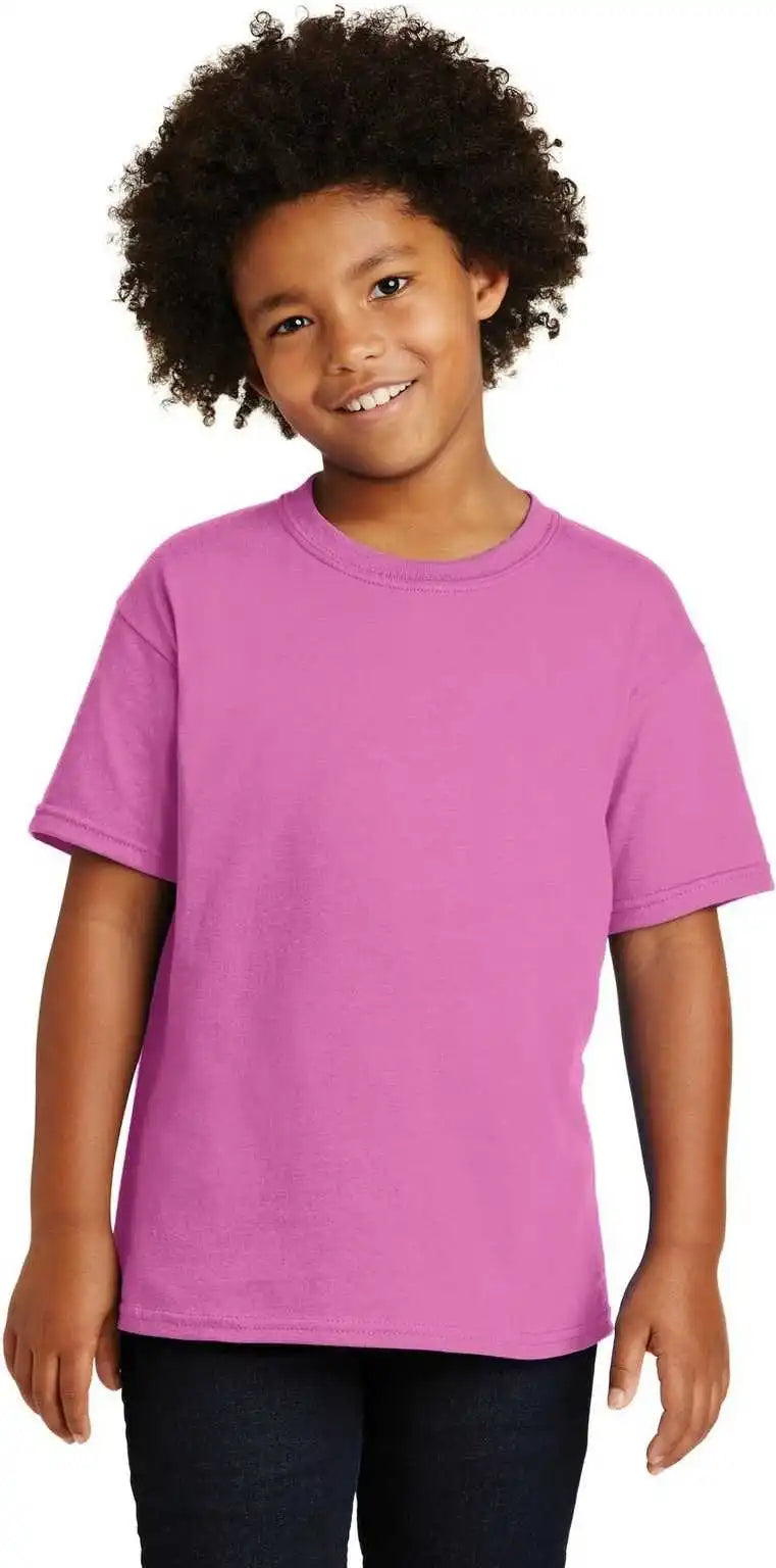 Gildan 5000b Youth Heavy Cotton 100% t Shirt Azalea