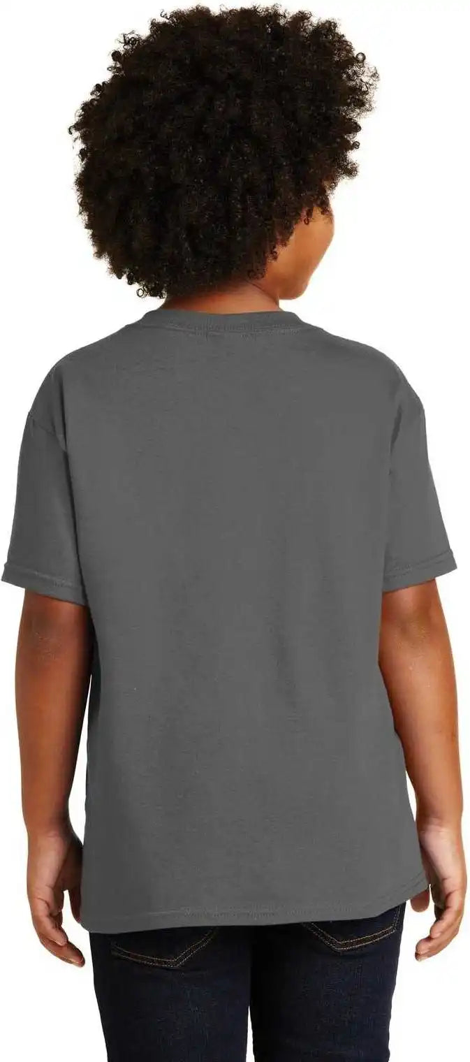 Gildan 5000b Youth Heavy Cotton 100% t Shirt Charcoal