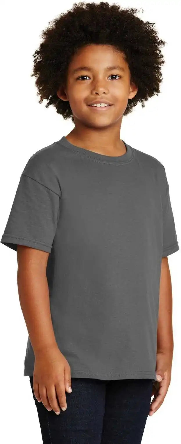 Gildan 5000b Youth Heavy Cotton 100% t Shirt Charcoal