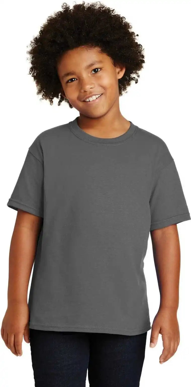 Gildan 5000b Youth Heavy Cotton 100% t Shirt Charcoal