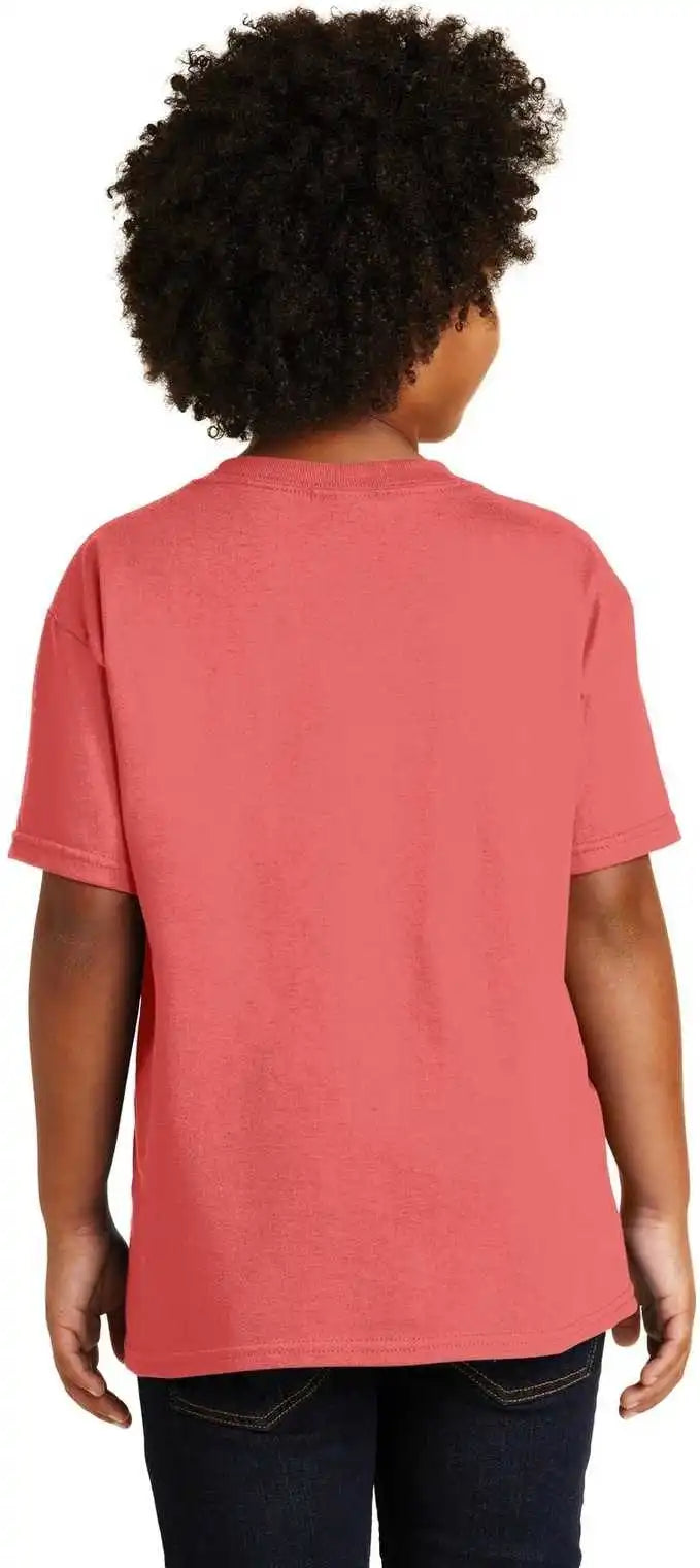 Gildan 5000b Youth Heavy Cotton 100% T-shirt - Coral Silk