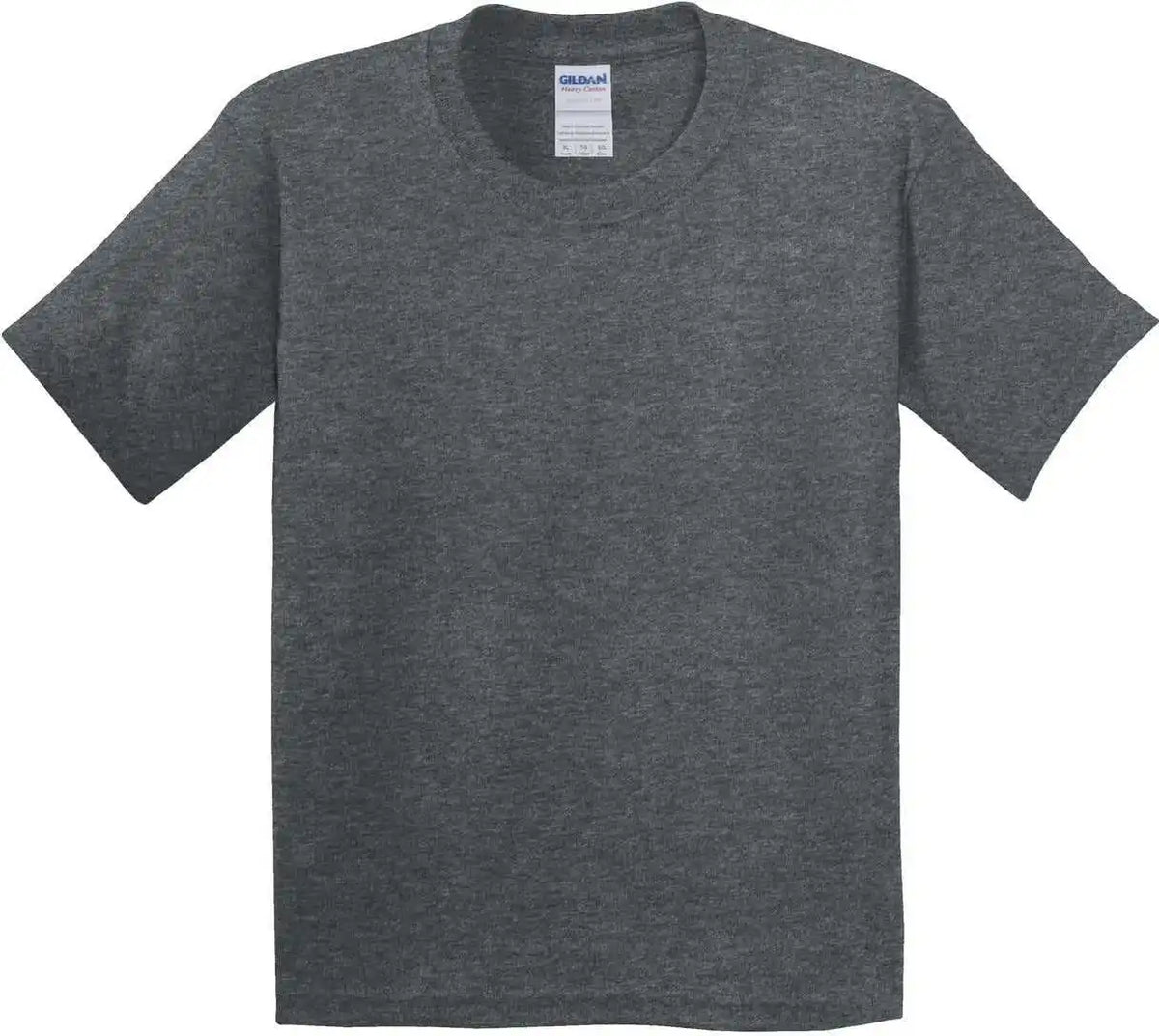 Gildan 5000b Youth Heavy Cotton 100% t Shirt Dark Heather