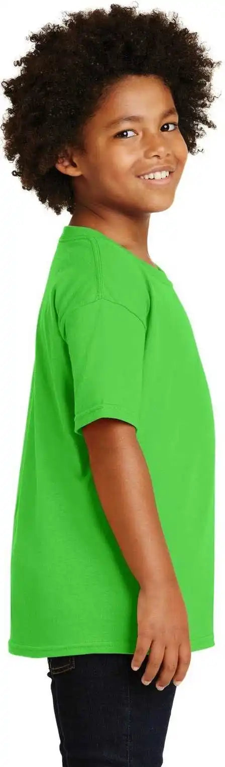 Gildan 5000b Youth Heavy Cotton 100% t Shirt Electric Green