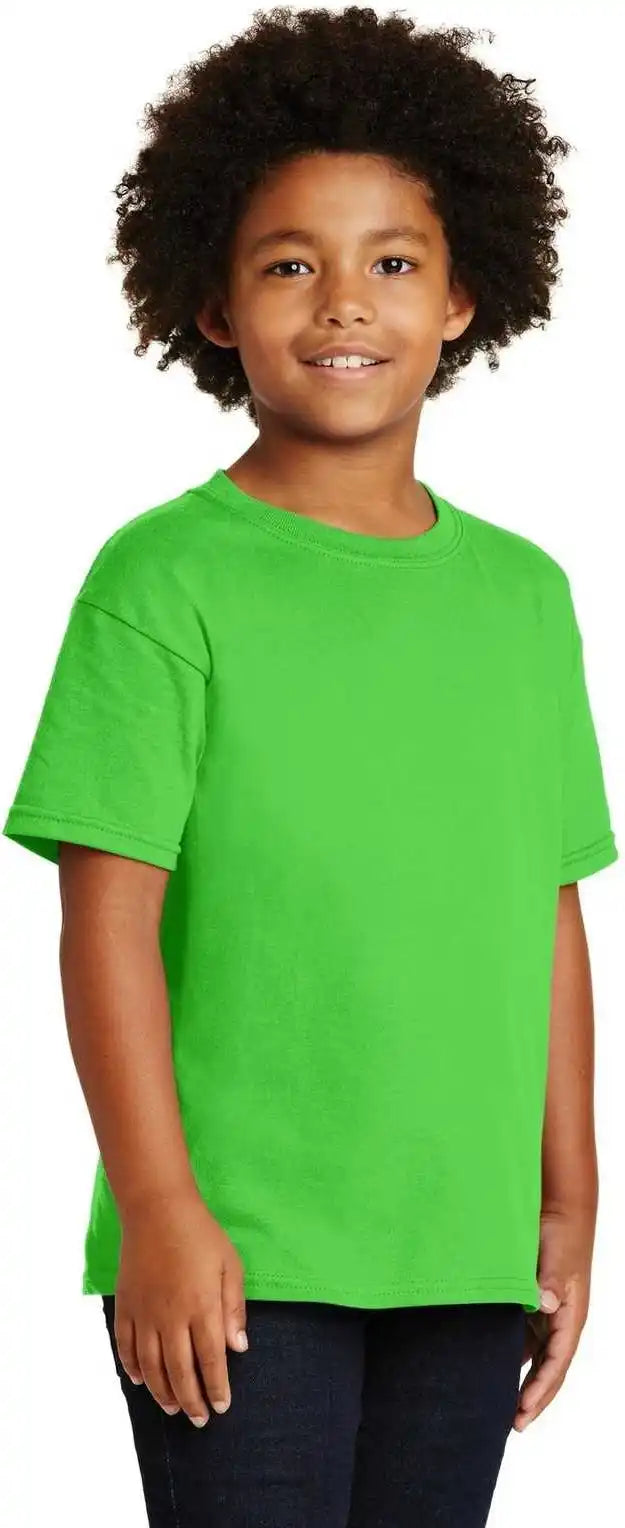 Gildan 5000b Youth Heavy Cotton 100% t Shirt Electric Green