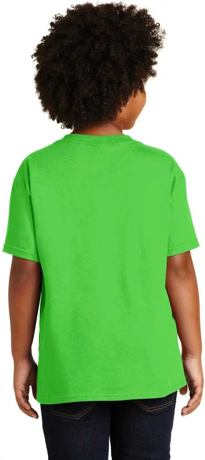 Gildan 5000b Youth Heavy Cotton 100% t Shirt Electric Green