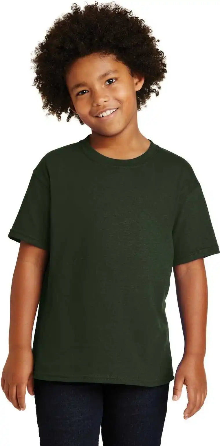 Gildan 5000b Youth Heavy Cotton 100% t Shirt Forest