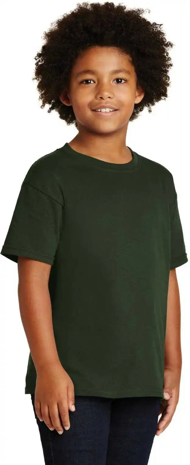 Gildan 5000b Youth Heavy Cotton 100% t Shirt Forest