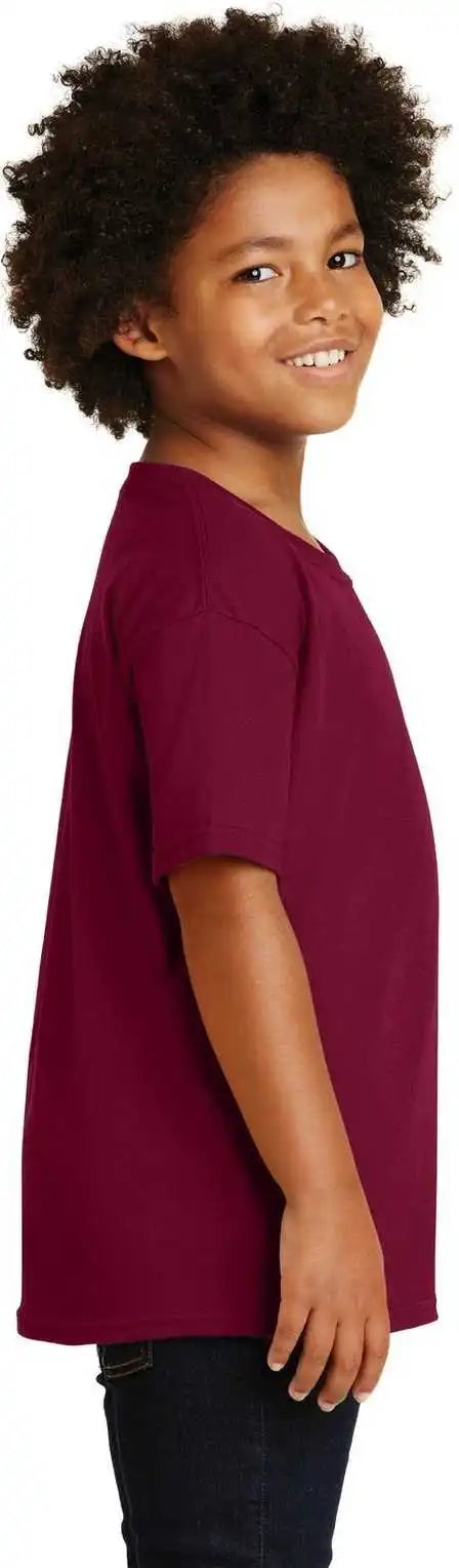 Gildan 5000b Youth Heavy Cotton 100% t Shirt Garnet