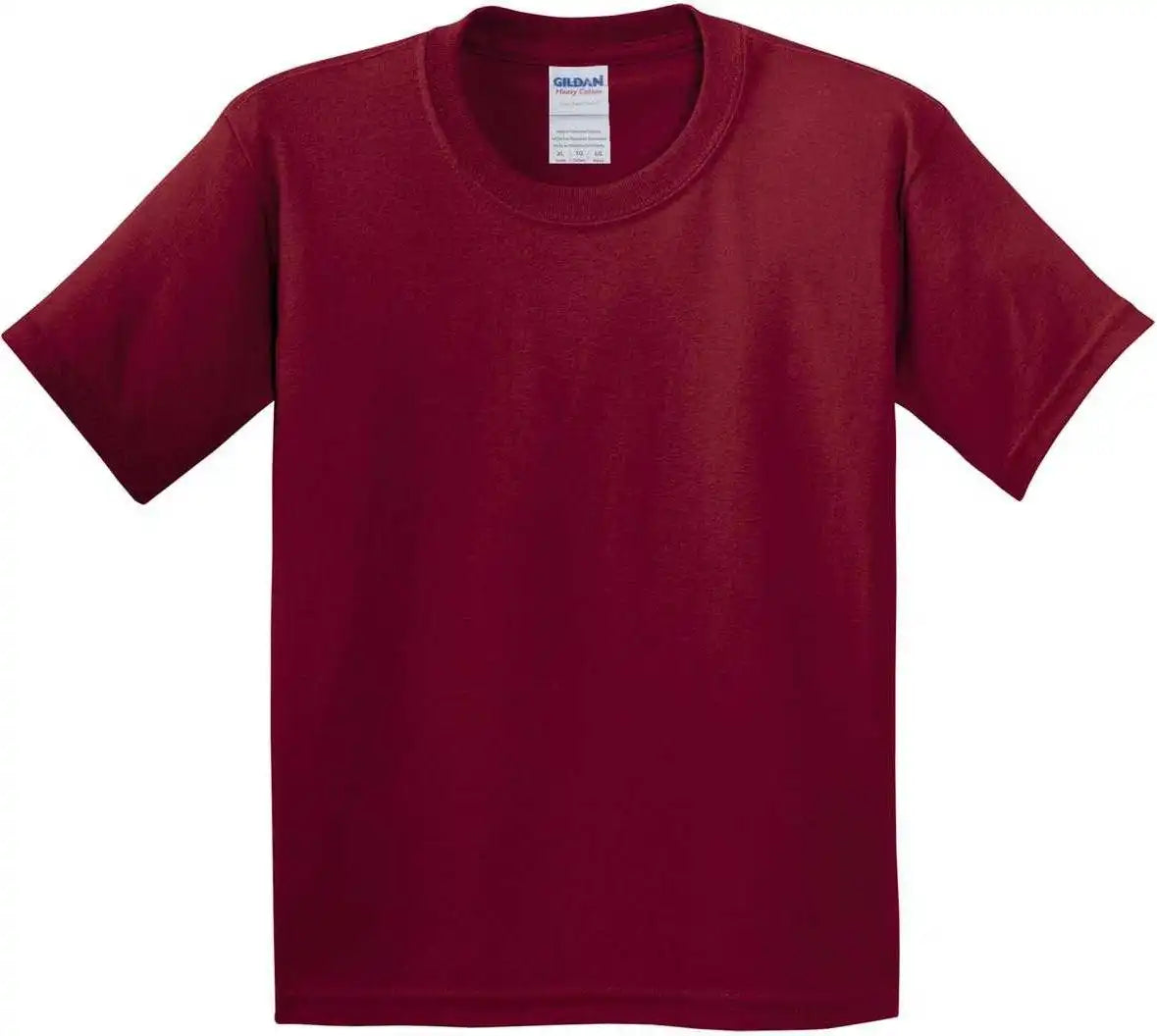 Gildan 5000b Youth Heavy Cotton 100% t Shirt Garnet