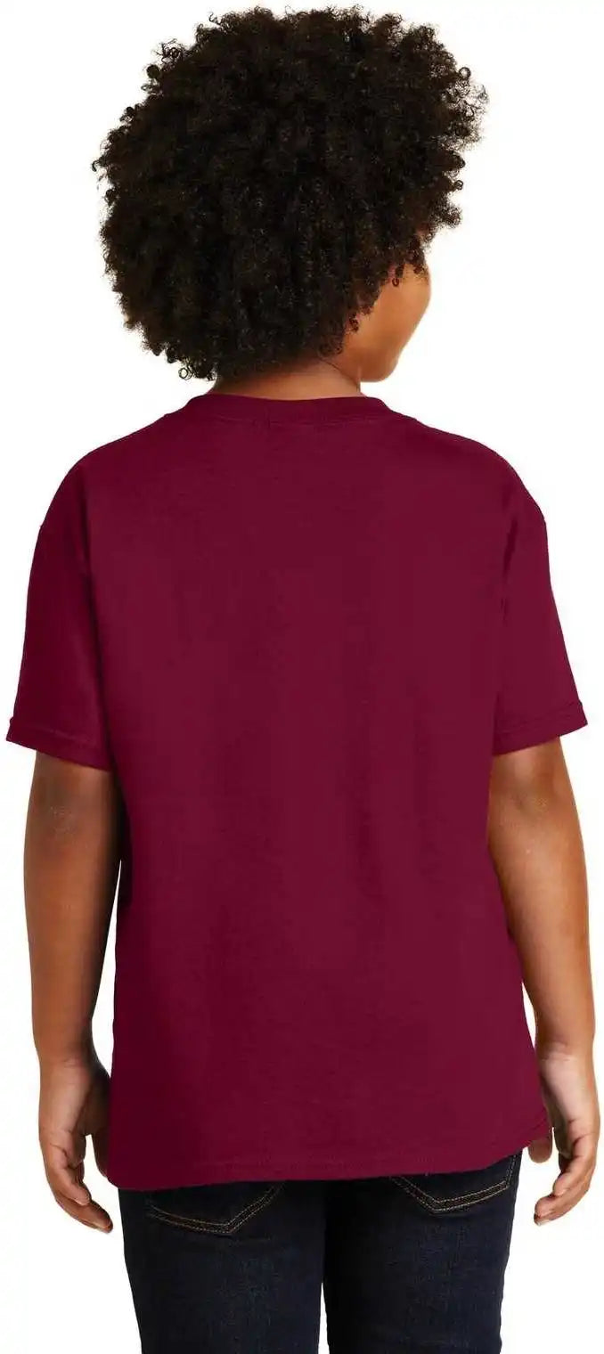 Gildan 5000b Youth Heavy Cotton 100% t Shirt Garnet
