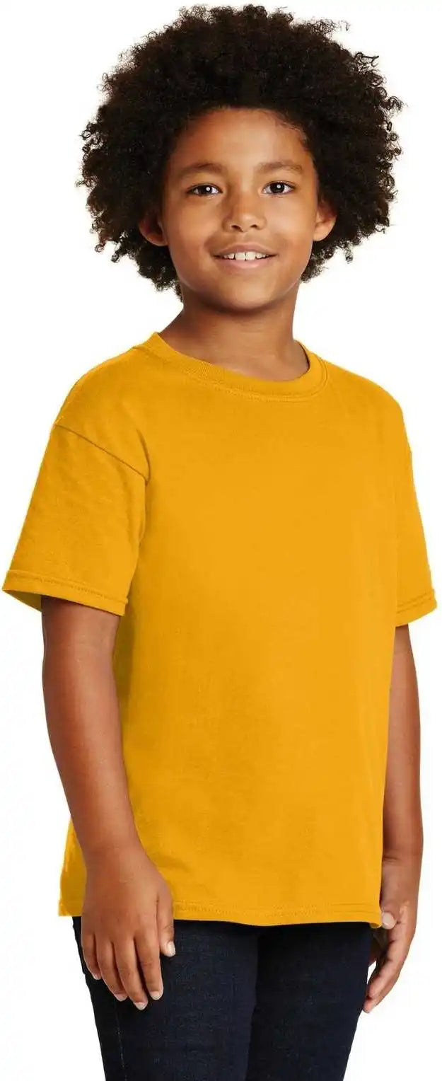 Gildan 5000b Youth Heavy Cotton 100% t Shirt Gold