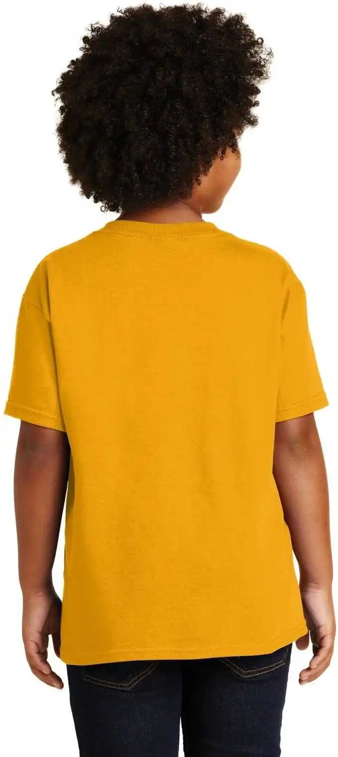 Gildan 5000b Youth Heavy Cotton 100% t Shirt Gold