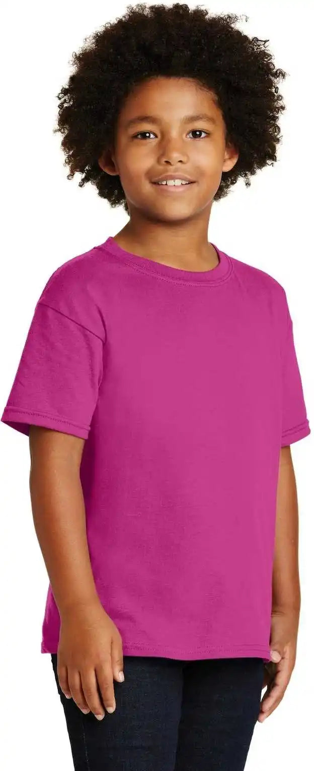 Gildan 5000b Youth Heavy Cotton 100% t Shirt Heliconia