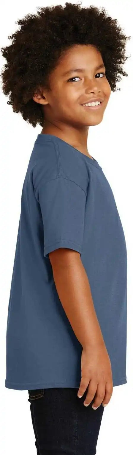 Gildan 5000b Youth Heavy Cotton 100% t Shirt Indigo Blue