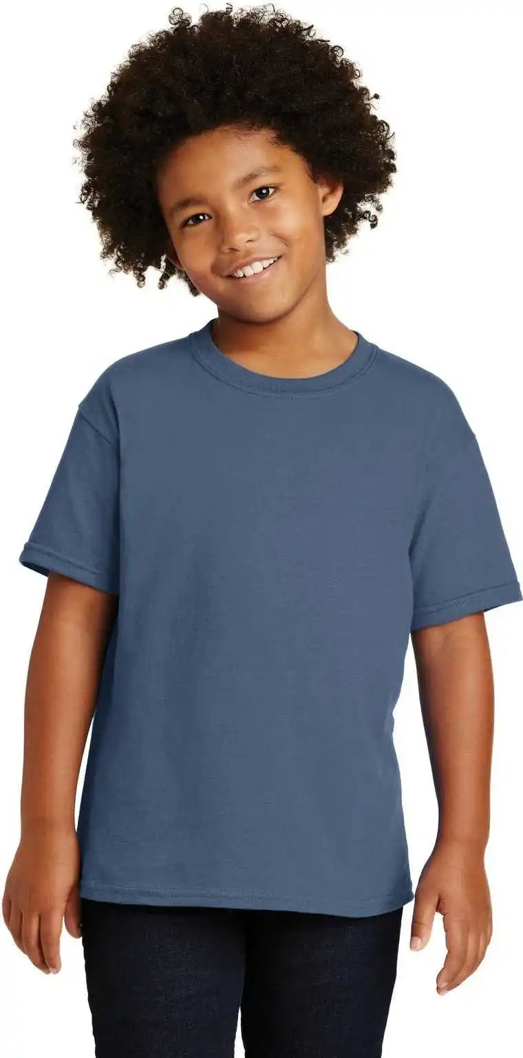 Gildan 5000b Youth Heavy Cotton 100% t Shirt Indigo Blue
