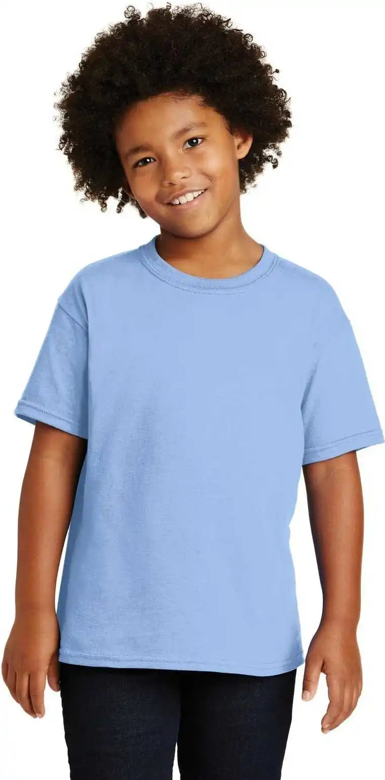 Gildan 5000b Youth Heavy Cotton 100% t Shirt Light Blue