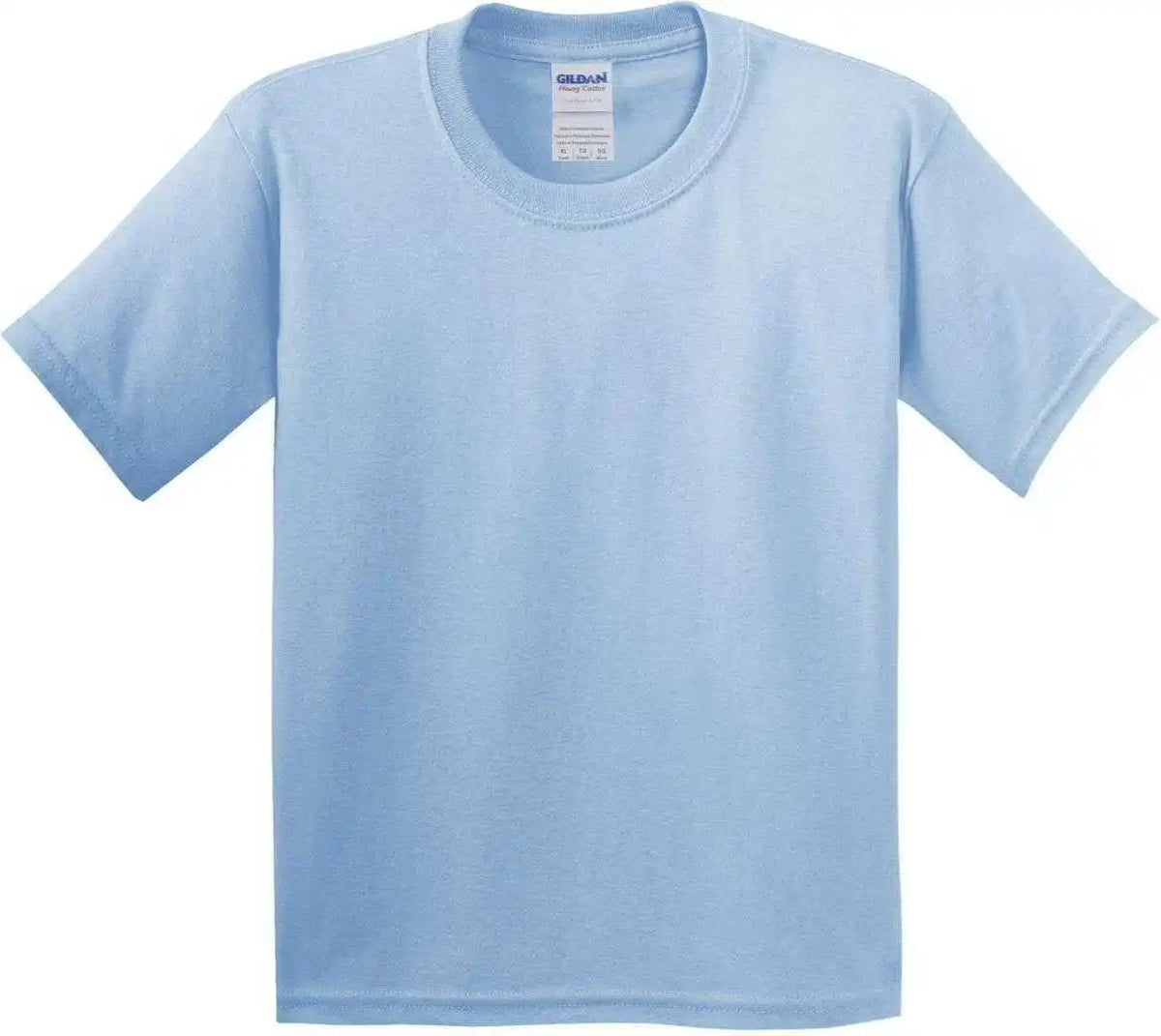 Gildan 5000b Youth Heavy Cotton 100% t Shirt Light Blue