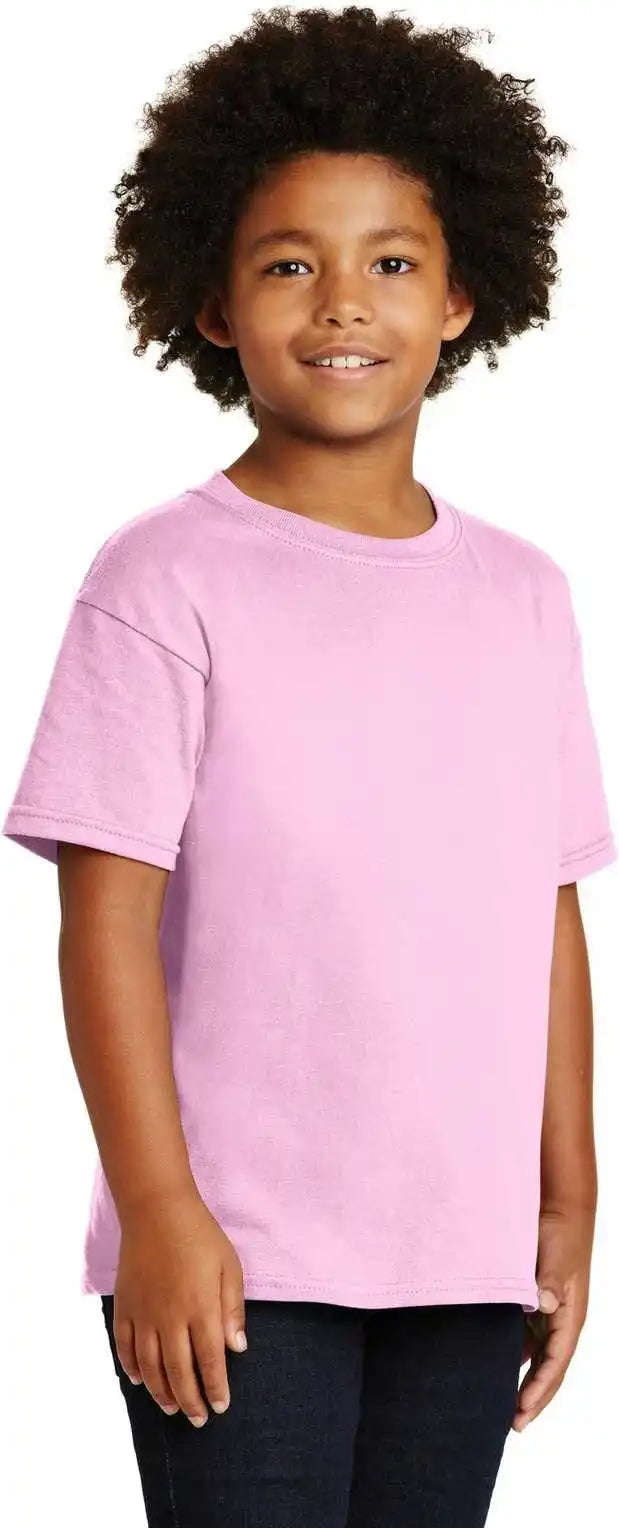 Gildan 5000b Youth Heavy Cotton 100% t Shirt Light Pink