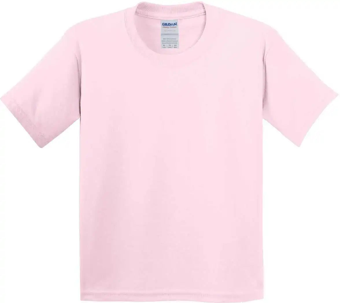 Gildan 5000b Youth Heavy Cotton 100% t Shirt Light Pink