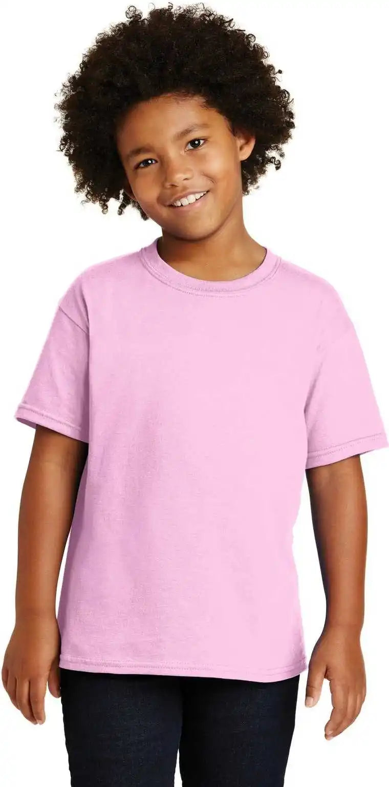 Gildan 5000b Youth Heavy Cotton 100% t Shirt Light Pink