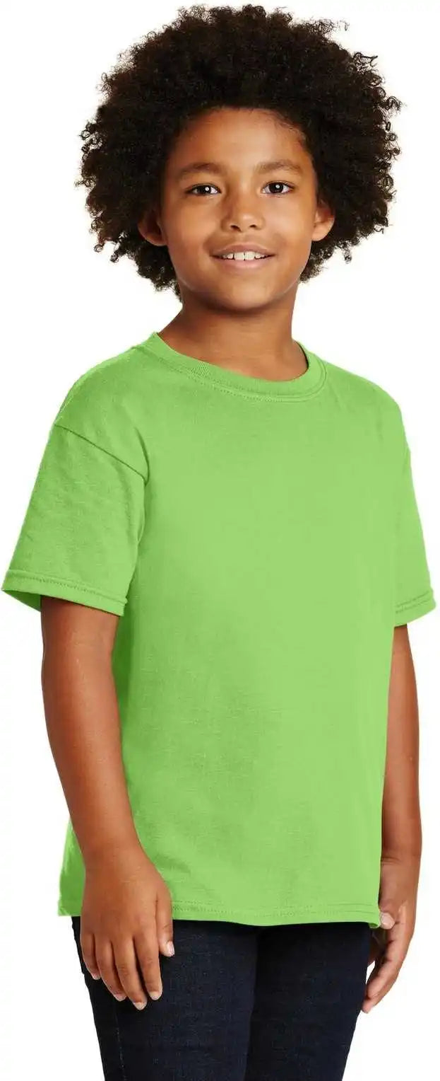 Gildan 5000b Youth Heavy Cotton 100% t Shirt Lime