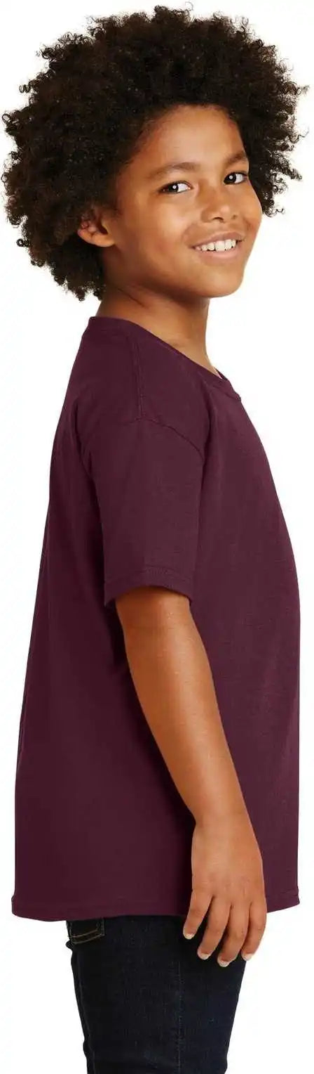 Gildan 5000b Youth Heavy Cotton 100% t Shirt Maroon